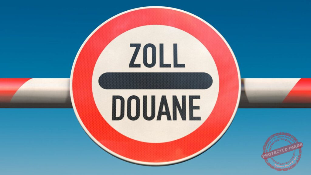 Schild Zoll – Douane